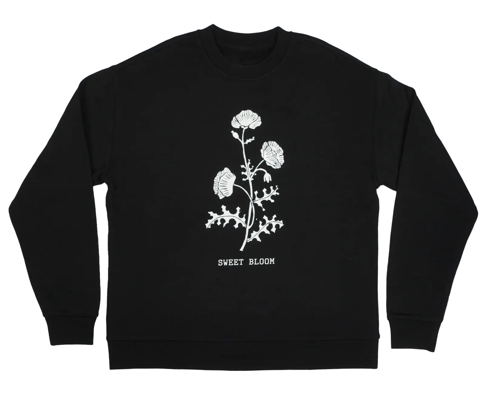 Black Prickly Poppy Crew Sweatshirt
